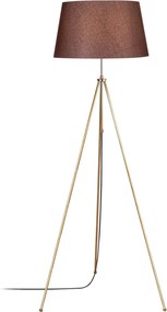 Candeeiro de Pé Tripod – Castanho – 65 x 65 cm, Altura 165 cm
