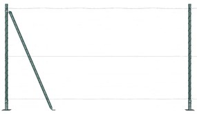 Postes de cerca com 52 pcs, Ø32mm, 68,5cm em aço galvanizado.