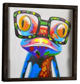 Pintura Decorativa em MDF com Moldura KZM522 – Multicolor – 33 x 33 cm