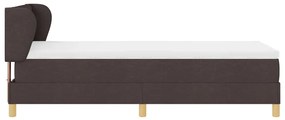 Cama Box Spring com Colchão vidaXL Castanho 100x200 cm Tecido