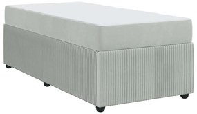 Estrutura de cama com colchão Cinzento-claro 100 x 200 cm