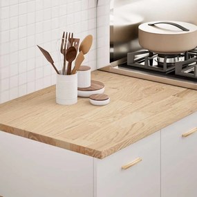 VidaXL Bancada de cozinha retangular 80x63,5x2,7 cm carvalho maciça
