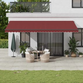 Toldo retrátil automático 600x300 cm bordô