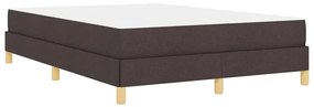 Cama Box Castanho 160 x 200 cm Tecido, Madeira de Engenharia