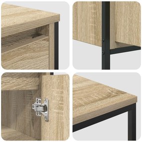 Conjunto de Móveis de Banheiro de 3 Peças Carvalho Sonoma Madeira Inge