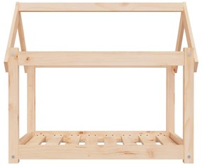 Cama para cães 81x60x70 cm madeira de pinho maciça