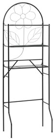 246722 vidaXL Toalheiro preto 60x33x174 cm