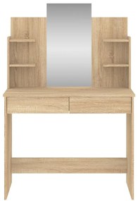 Toucador com espelho 96x39x142 cm cor carvalho sonoma