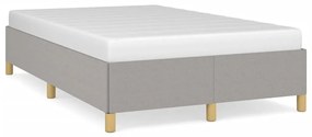 vidaXL Estrutura de cama sem colchão cinza claro tecido