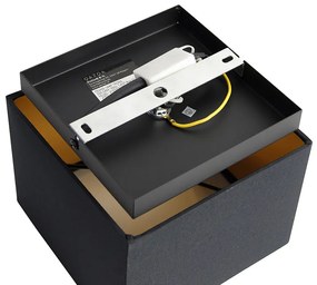 Candeeiro de teto moderno preto com dourado - VT