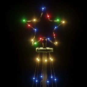 Árvore de Natal em cone 108 luzes LED 70x180 cm colorido
