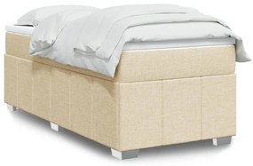 Cama com molas/colchão 90x190 cm tecido cor creme