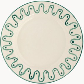 Prato de jantar pintado à mão Leaf