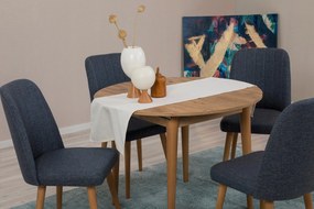 Mesa de Jantar Extensível e Conjunto de Cadeiras Vina – Pinho Atlântic