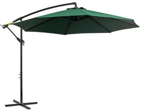 Chapéu de Sol de Jardim Ø295x245cm Chapéu de Sol Excêntrico Inclinável