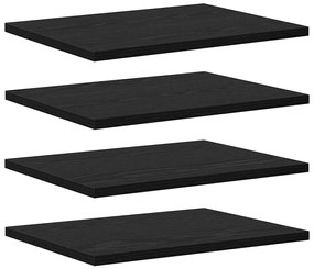 Prateleiras - 4 Peças em Carvalho Preto, 40x30x1,5 cm, Feitas em Madei