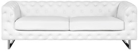 Conjunto de sofás com 5 lugares em pele sintética branca VISSLAND Beliani