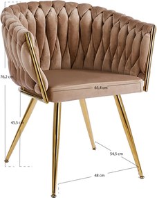 Cadeira Widny Golden Veludo - Champanhe