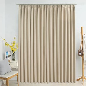 Cortina blackout com ganchos 290x245 cm bege