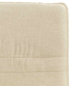 Cadeiras de jantar 2 pcs tecido cor creme