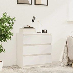 Mesa de cabeceira 60x36x64 cm madeira de pinho maciça branco