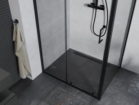 Mexen Apia cabine de duche de correr 100 x 90 cm, transparente, preta - 840-100-090-70-00