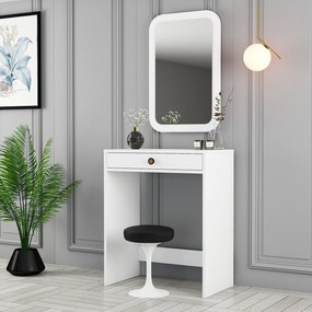 Mesa de Maquilhagem Lizbon Mirror – Branco – 70x40x84,7 cm