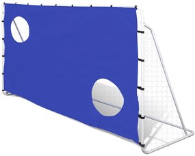 Baliza de futebol com parede pontaria 240x90x150 cm aço