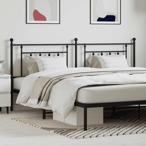 vidaXL Cabeceira de substituição 200 cm metal preto