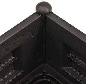 Canteiro elevado para jardim PP 100x43x35 cm antracite