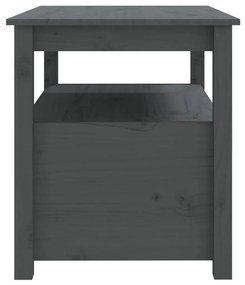 Mesa de centro 71x49x55 cm pinho maciço cinza
