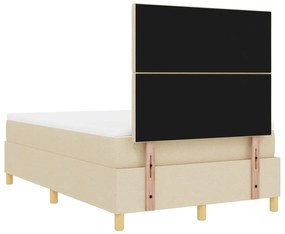 Cama Box com Colchão Creme 120x200 cm Tecido
