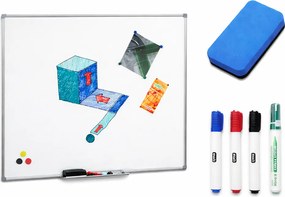 Quadro Branco Magnético Cerâmica 240x120cm Maya com Acessórios