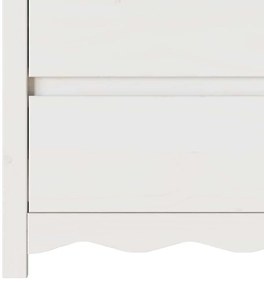 Cômoda "DRAMMEN" Branca 111x43x73,5 cm Madeira Sólida Pinus