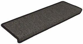 Tapetes escada adesivos aspeto sisal 15pcs 65x21x4 cm antracite