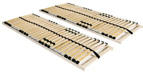 Estrados de ripas 2 pcs com 28 ripas 7 zonas 70x200 cm