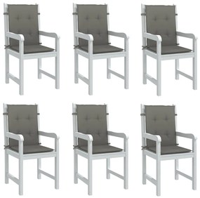 Almofadões lombares cadeiras 6pcs 100x50x4 cm mesclado tecido