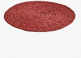 Base Redonda De Juta Yorvet Vermelho Burdeos - Sklum