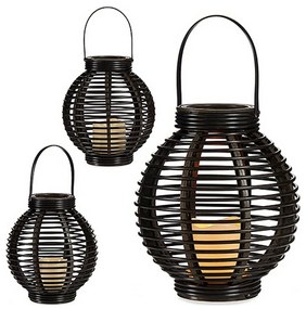 Lanterna Vela LED Castanho Plástico (21 x 25 x 21 cm)