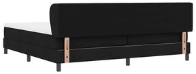 Cama Box com Colchão vidaXL Preto 200x200 cm Tecido