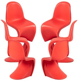 Pack 6 Cadeiras Ceres - Vermelho