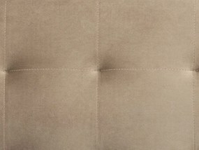 Sofá de canto 4 lugares com repousa-pés em veludo cor de areia à direita ABERDEEN Beliani