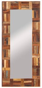 337252 vidaXL Espelho de parede madeira recuperada maciça 50x110 cm