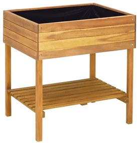 Vaso de jardim elevado 78,5x58,5x78,5 cm madeira acácia maciça