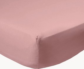 Lençol com elástico em percal de algodão para boxspring Mauve