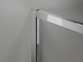 Mexen Exo-S Duo cabine de duche semicircular assimétrica de correr 100 x 80 cm, transparente, cromada - 8132-100-080-01-00