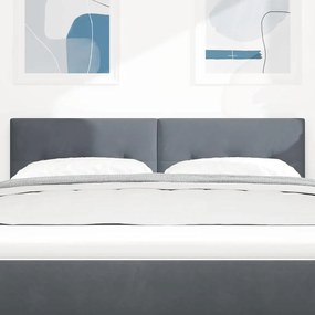 Cabeceira vidaXL Botões Almofadados Cinza Escuro 140 cm Veludo