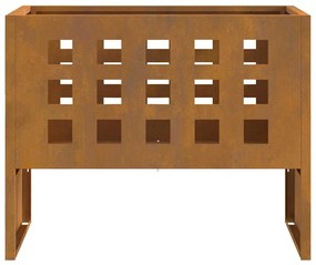 Fogueira Retangular 50x30x40 cm Aço Resistente às Intempéries
