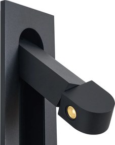 Conjunto de 2 candeeiros de parede modernos pretos com LED e porta USB-C - Hilton