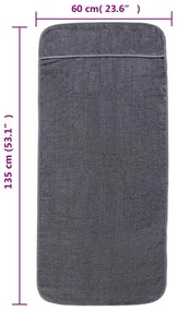 Toalhas de praia 2 pcs 60x135 cm tecido 400 GSM antracite